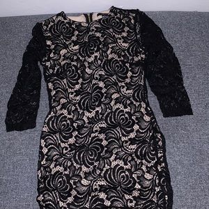 Black & nude dress
